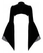 Dark in Love Black Gothic Victorian Velvet Flare Sleeves Shrug for Women