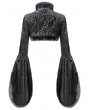 Dark in Love Black Gothic Baroque Vine Velvet Shrug for Women