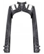 Dark in Love Black Gothic Skull Spikes Punk Leather Shrug for Women
