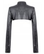 Dark in Love Black Gothic Skull Spikes Punk Leather Shrug for Women