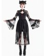 Dark in Love Black Gothic Guipure Lace Mesh Shrug for Women
