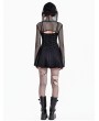 Dark in Love Black Gothic Cyber Punk Fishnet Hooded Shrug for Women