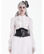 Dark in Love Black Gothic Paisley Embossed Leather Corset Belt