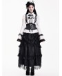 Dark in Love Black Gothic Paisley Embossed Leather Corset Belt