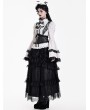 Dark in Love Black Gothic Paisley Embossed Leather Corset Belt