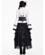 Dark in Love Black Gothic Paisley Embossed Leather Corset Belt