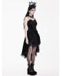 Dark in Love Black Gothic Romantic Butterfly Velvet Camisole Top for Women