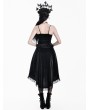 Dark in Love Black Gothic Romantic Butterfly Velvet Camisole Top for Women