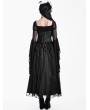 Dark in Love Black Victorian Gothic Jacquard Overbust Corset Top for Women