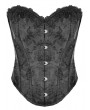 Dark in Love Black Victorian Gothic Jacquard Overbust Corset Top for Women