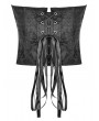 Dark in Love Black Victorian Gothic Jacquard Overbust Corset Top for Women