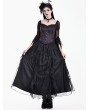 Dark in Love Purple Victorian Gothic Jacquard Overbust Corset Top for Women