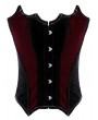 Dark in Love Black and Red Vampire Batwing Gothic Velvet Corset Top for Women