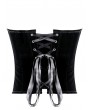 Dark in Love Black and Red Vampire Batwing Gothic Velvet Corset Top for Women