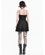 Dark in Love Black Gothic Alternative Punk Distressed Shredded Mesh Mini Dress