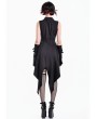 Dark in Love Black Gothic Tactical Punk Tail Halter Vest Dress