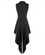 Dark in Love Black Gothic Tactical Punk Tail Halter Vest Dress