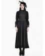 Dark in Love Black Gothic Victorian Embroidery Lace Bell Sleeves Maxi Dress