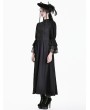 Dark in Love Black Gothic Victorian Embroidery Lace Bell Sleeves Maxi Dress