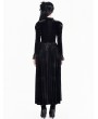 Dark in Love Black Romantic Gothic Puff Sleeves Velvet Long Dress