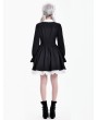 Dark in Love Black and White Lace Frilled Gothic Doll Short Dress
