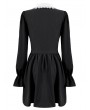 Dark in Love Black and White Lace Frilled Gothic Doll Short Dress