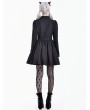 Dark in Love Black and Purple Gothic Spiderweb Lace Batwing Shirt Collar Dress