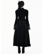 Dark in Love Black Gothic Illusion Neck Ruched Bell Sleeve Velvet Blouse for Women