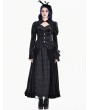 Dark in Love Black Baroque Velvet Gothic Heart Cutout Bell Sleeve Jacket for Women