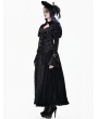 Dark in Love Black Baroque Velvet Gothic Heart Cutout Bell Sleeve Jacket for Women