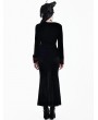Dark in Love Black and Red Gothic Cross Zipper Velvet Tailcoat Jacket for Women