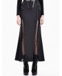 Dark in Love Black Gothic Cyber Punk Mesh Panel Fishtail Corset Skirt