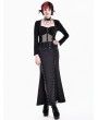 Dark in Love Black Gothic Cyber Punk Mesh Panel Fishtail Corset Skirt