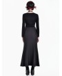 Dark in Love Black Gothic Cyber Punk Mesh Panel Fishtail Corset Skirt