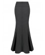 Dark in Love Black Gothic Cyber Punk Mesh Panel Fishtail Corset Skirt