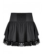 Dark in Love Black Gothic Monster Eye Applique Punk Mini Skirt