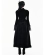 Dark in Love Black Gothic Layered Pleated Mesh Velvet A-Line Maxi Skirt