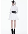 Dark in Love White Gothic Ballet Guipure Lace Layered Mesh Mini Skirt