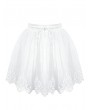 Dark in Love White Gothic Ballet Guipure Lace Layered Mesh Mini Skirt