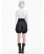 Dark in Love Black Gothic Cross Zipper Bloomer Pumpkin Shorts for Women
