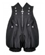 Dark in Love Black Gothic Cross Zipper Bloomer Pumpkin Shorts for Women