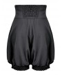 Dark in Love Black Gothic Cross Zipper Bloomer Pumpkin Shorts for Women