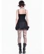 Dark in Love Black Gothic Punk Metal Chain Rivet Cami Top for Women