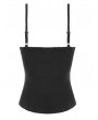 Dark in Love Black Gothic Punk Metal Chain Rivet Cami Top for Women