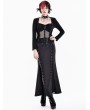 Dark in Love Black Gothic Cyber Punk Riveted Mesh Panel Top for Women