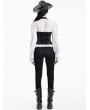 Dark in Love Black Gothic Vintage Jacquard Halter Vest Top for Women
