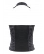 Dark in Love Black Gothic Vintage Jacquard Halter Vest Top for Women