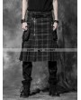 Punk Rave Plaid Gothic Punk Skirt for Men