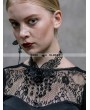 Devil Fashion Black Rose Pendant Gothic Necklace for Women