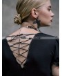 Devil Fashion Black Rose Pendant Gothic Necklace for Women